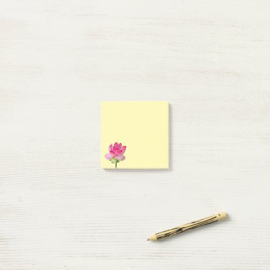 Roze waterverf lotus fine art. post-it® notes (Op bureau)