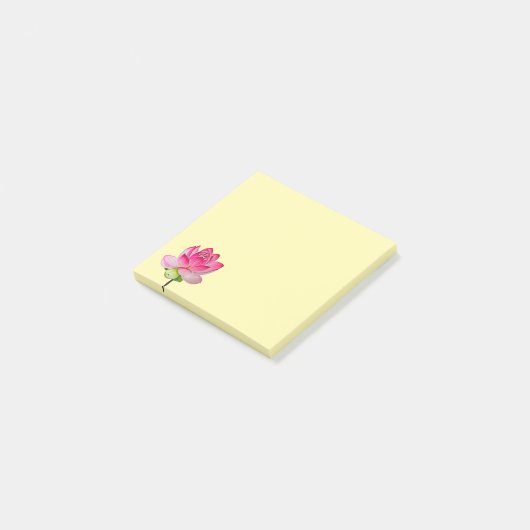 Roze waterverf lotus fine art. post-it® notes (Schuin)