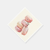 Roze Waterverf Macaron Servet (Hoek)