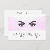 Roze Waterverf Makeup Artiest Cadeaubon (Voorkant / Achterkant)