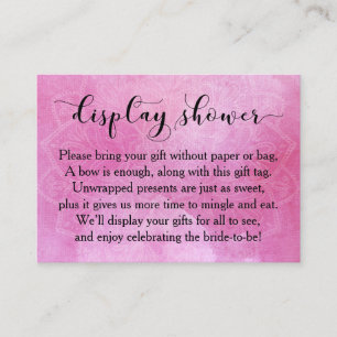 Roze Waterverf Mandala Display Vrijgezellenfeest C Informatiekaartje