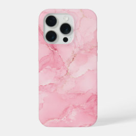 Roze Waterverf Marmer Patroon iPhone 15 Pro Hoesje