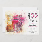  roze Waterverf - Meisjesfietsendag Kaart (Voorkant)