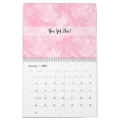 Roze Waterverf Modern Minimalist Kalender (Jan 2027)
