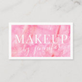  roze Waterverf Moderne Typografie + Manuscript Visitekaartje (Voorkant)