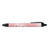 Roze Waterverf Monogram Pen (Bovenkant)