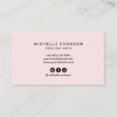 Roze Waterverf Moon Phases Energy Healer Visitekaartje (Achterkant)