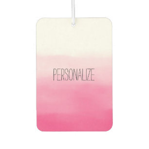 Roze Waterverf Ombre gepersonaliseerd Luchtverfrisser