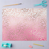 Roze Waterverf Ombre Leopard Print Tissuepapier (Craft)