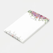 Roze waterverf op maat gemaakt post-it® notes (Schuin)