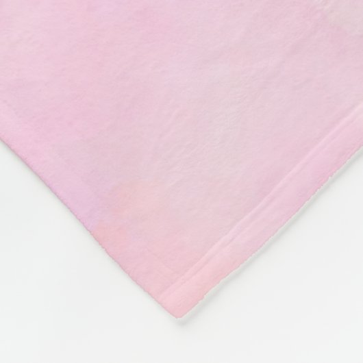 Roze Waterverf Paarse Unicorn Fleece Deken (Hoek)