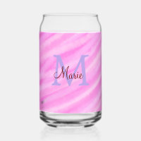 Roze waterverf pastel toevoegen titel monogram let
