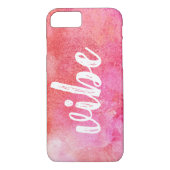 Roze waterverf penseel iPhone case (Achterkant)