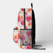Roze Waterverf Peony-ventilator Bedrukte Rugzak (Rechts)