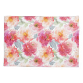 Roze Waterverf Peony-ventilator Kussensloop (Achterkant)