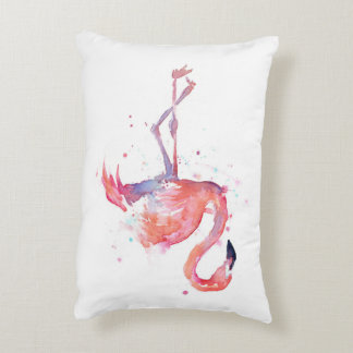 Roze Waterverf Pillow Flamingo Decoratief Kussen