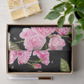 Roze Waterverf pioenroos bloemenontkoppeling Tissuepapier (Geschenk)