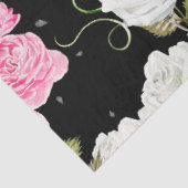 Roze Waterverf pioenroos bloemenontkoppeling Tissuepapier (Detail)