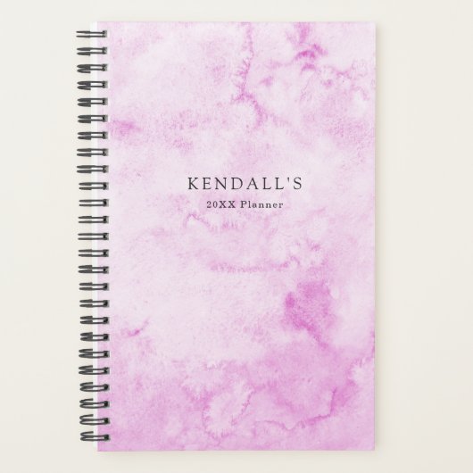 Roze Waterverf Planner (Voorkant)