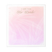 roze Waterverf Planten bladeren Notitieblok (Voorkant)