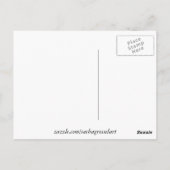 Roze waterverf pop briefkaart (Achterkant)