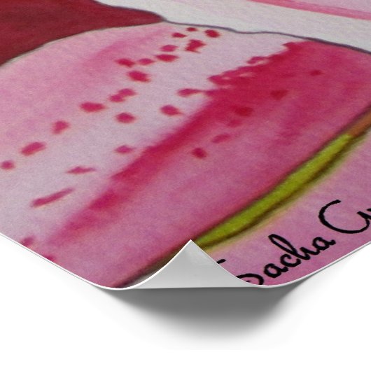 Roze waterverf poster (Hoek)