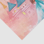 Roze Waterverf Princess Tissuepapier (Detail)