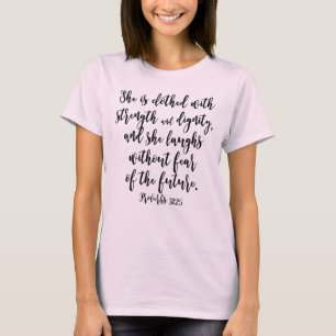 Roze Waterverf Proverbs 31 Christelijke vrouwen Bi T-shirt