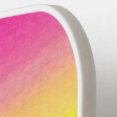  roze Waterverf Rainbow Trendy Script Name Pickleball Paddle (Links Detail)