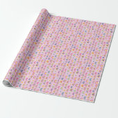 Roze Waterverf Regenboog Cadeaupapier (Uitgerold)