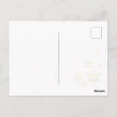 Roze Waterverf Reindeer, Snowman Merry Kerstmis Briefkaart (Achterkant)