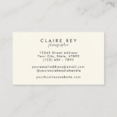 Roze Waterverf Retro camera fotograaf Logo Visitekaartje (Achterkant)