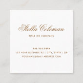 Roze waterverf romantisch kalligrafie script vierkante visitekaartje (Achterkant)