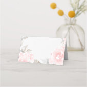  roze Waterverf Roos bruiloft Monogram (Achterkant)