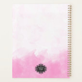 Roze Waterverf Roos Floral Business Planner (Achterkant)