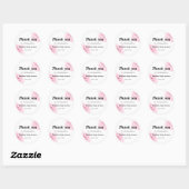 Roze Waterverf Rozen Baby shower Ronde Sticker (Vel)