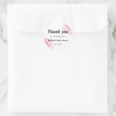 Roze Waterverf Rozen Baby shower Ronde Sticker (Tas)