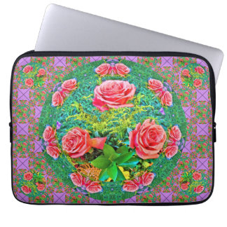 Roze Waterverf Rozen Laptop Sleeve
