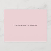 Roze Waterverf Rozen zijn mijn bruidsmeisje Uitnodiging Briefkaart (Achterkant)