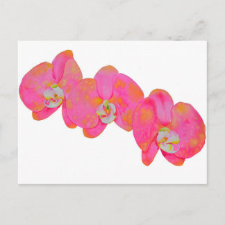 Roze waterverf schilderij briefkaart
