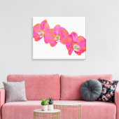 Roze waterverf schilderij canvas afdruk (Insitu (Woonkamer))