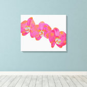 Roze waterverf schilderij canvas afdruk (Insitu (Houten vloer))