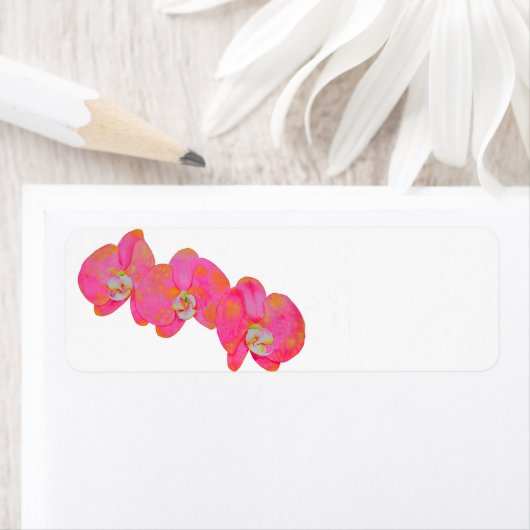 Roze waterverf schilderij etiket (Insitu)