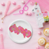 Roze waterverf schilderij papieren bordje (Feest)