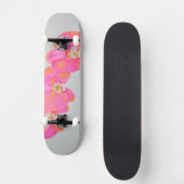 Roze waterverf schilderij skateboard (Voorkant)