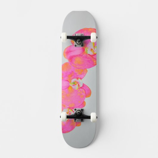 Roze waterverf schilderij skateboard (Voorkant)