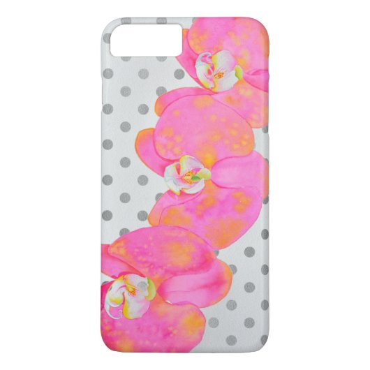 Roze waterverf schilderij van Orchid, poolpunts Case-Mate iPhone Case (Achterkant)