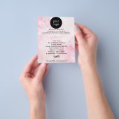 Roze Waterverf schoonheidssalon Flyer (Hand)