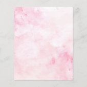 Roze Waterverf schoonheidssalon Flyer (Achterkant)