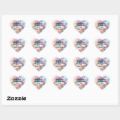 Roze Waterverf script Dank u Hart Sticker (Vel)